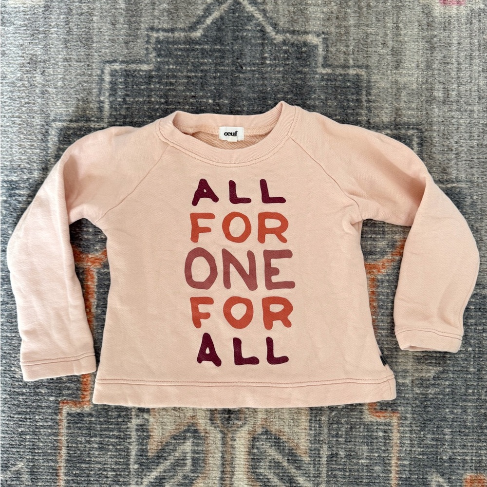 Oeuf NYC Graphic Print Sweatshirt – All For One For All